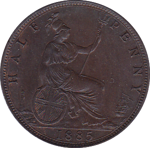 1885 HALFPENNY ( UNC ) - Halfpenny - Cambridgeshire Coins