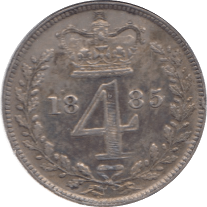 1885 MAUNDY FOURPENCE ( EF ) - Maundy Coins - Cambridgeshire Coins