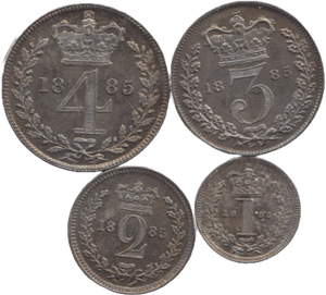 1885 MAUNDY SET VICTORIA - Maundy Set - Cambridgeshire Coins