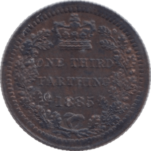 1885 ONE THIRD FARTHING ( EF ) - One Third Farthing - Cambridgeshire Coins