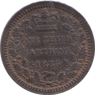 1885 ONE THIRD FARTHING ( EF ) - One Third Farthing - Cambridgeshire Coins