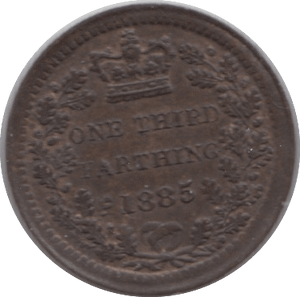 1885 ONE THIRD FARTHING ( UNC ) - One Third Farthing - Cambridgeshire Coins