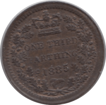 1885 ONE THIRD FARTHING ( UNC ) - One Third Farthing - Cambridgeshire Coins