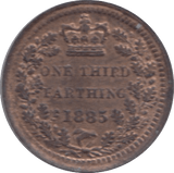 1885 ONE THIRD FARTHING ( UNC ) - One Third Farthing - Cambridgeshire Coins