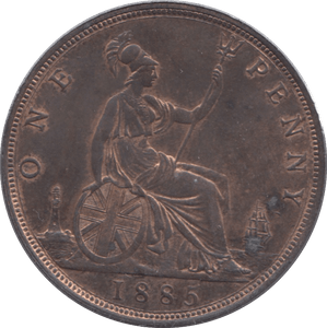 1885 PENNY ( AUNC ) - Penny - Cambridgeshire Coins