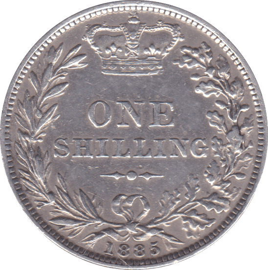 1885 SHILLING ( EF ) CLEANED - Shilling - Cambridgeshire Coins