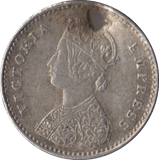 1885 SILVER INDIA TWO ANNAS HOLED - SILVER WORLD COINS - Cambridgeshire Coins