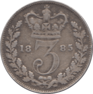 1885 SILVER THREEPENCE ( FINE ) - Threepence - Cambridgeshire Coins