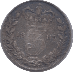 1885 SILVER THREEPENCE ( GF ) 6 - Threepence - Cambridgeshire Coins