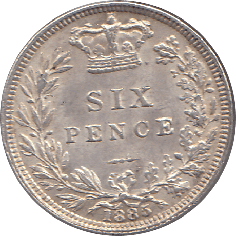 1885 SIXPENCE ( AUNC ) 2 - Sixpence - Cambridgeshire Coins
