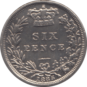 1885 SIXPENCE ( EF ) 2 - Sixpence - Cambridgeshire Coins