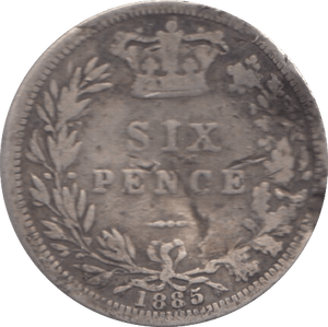 1885 SIXPENCE ( FAIR ) 2 - Sixpence - Cambridgeshire Coins