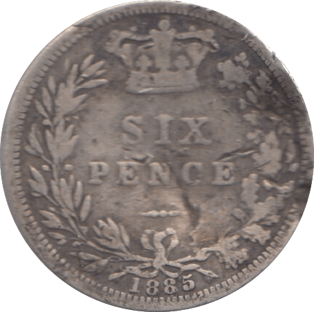 1885 SIXPENCE ( FAIR ) 2 - Sixpence - Cambridgeshire Coins