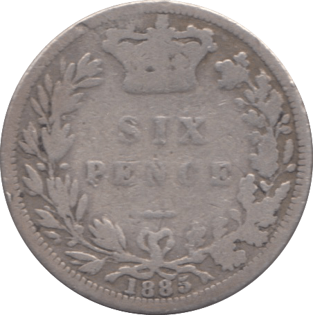 1885 SIXPENCE ( FAIR ) 8 - SIXPENCE - Cambridgeshire Coins