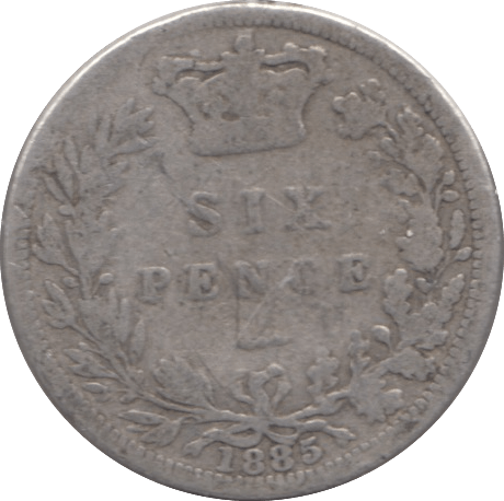 1885 SIXPENCE ( FAIR ) - Sixpence - Cambridgeshire Coins