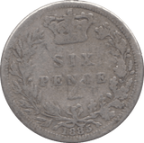 1885 SIXPENCE ( FAIR ) - Sixpence - Cambridgeshire Coins