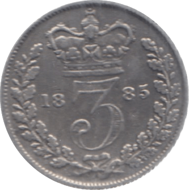 1885 THREEPENCE ( EF ) - Threepence - Cambridgeshire Coins