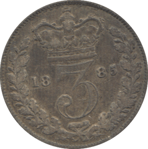 1885 THREEPENCE ( F ) 5 - threepence - Cambridgeshire Coins