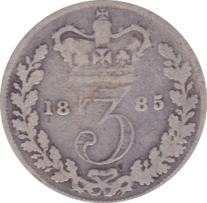 1885 THREEPENCE ( FAIR ) - Threepence - Cambridgeshire Coins