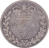 1885 THREEPENCE ( FAIR ) - Threepence - Cambridgeshire Coins