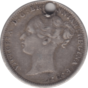 1885 THREEPENCE ( FINE ) HOLED - Threepence - Cambridgeshire Coins