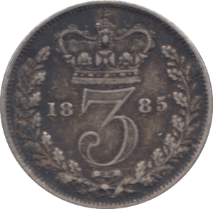 1885 THREEPENCE ( GF ) 2 - Threepence - Cambridgeshire Coins