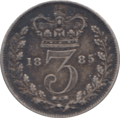 1885 THREEPENCE ( GF ) 2 - Threepence - Cambridgeshire Coins
