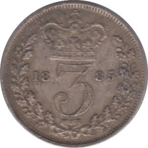 1885 THREEPENCE ( GVF ) - Threepence - Cambridgeshire Coins