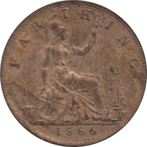 1886 FARTHING 2 ( UNC ) 69 - Farthing - Cambridgeshire Coins