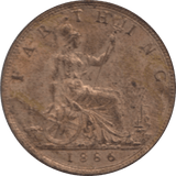 1886 FARTHING 2 ( UNC ) 69 - Farthing - Cambridgeshire Coins