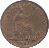 1886 FARTHING ( AUNC ) - Farthing - Cambridgeshire Coins