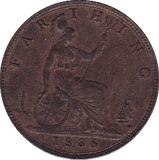 1886 FARTHING ( AUNC ) - Farthing - Cambridgeshire Coins