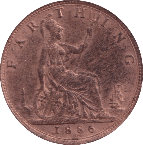 1886 FARTHING ( BU ) - Farthing - Cambridgeshire Coins