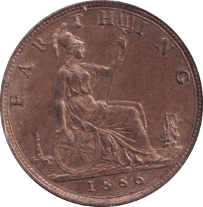 1886 FARTHING ( BU ) - Farthing - Cambridgeshire Coins