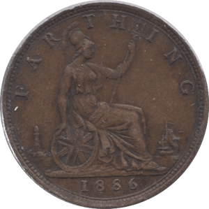 1886 FARTHING ( EF ) - Farthing - Cambridgeshire Coins