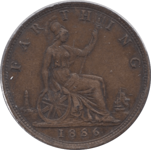 1886 FARTHING ( EF ) - Farthing - Cambridgeshire Coins