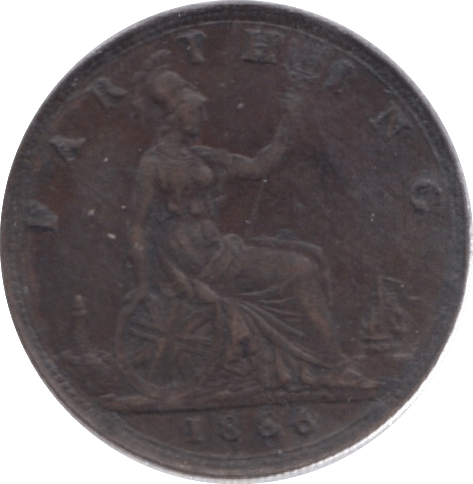 1886 FARTHING ( GVF ) 18 - Farthing - Cambridgeshire Coins