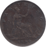 1886 FARTHING ( GVF ) 18 - Farthing - Cambridgeshire Coins
