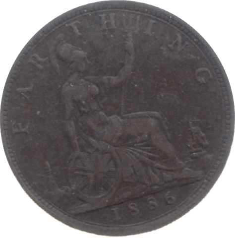 1886 FARTHING ( GVF ) 23 - Farthing - Cambridgeshire Coins