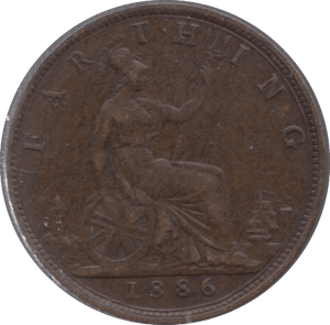 1886 FARTHING ( GVF ) - Farthing - Cambridgeshire Coins