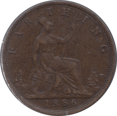 1886 FARTHING ( GVF ) - Farthing - Cambridgeshire Coins