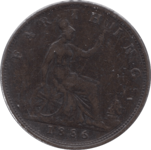 1886 FARTHING ( GVF ) - Farthing - Cambridgeshire Coins