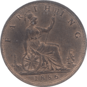 1886 FARTHING ( UNC ) 19 - Farthing - Cambridgeshire Coins