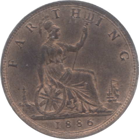 1886 FARTHING ( UNC ) 19 - Farthing - Cambridgeshire Coins