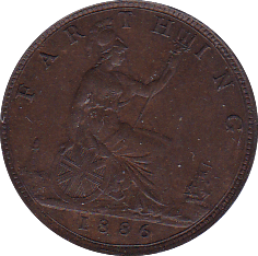 1886 FARTHING ( UNC ) - Farthing - Cambridgeshire Coins