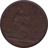 1886 FARTHING ( UNC ) - Farthing - Cambridgeshire Coins