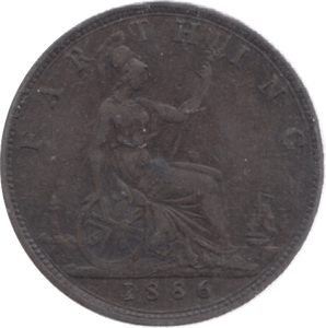 1886 FARTHING ( VF ) 18 - Farthing - Cambridgeshire Coins