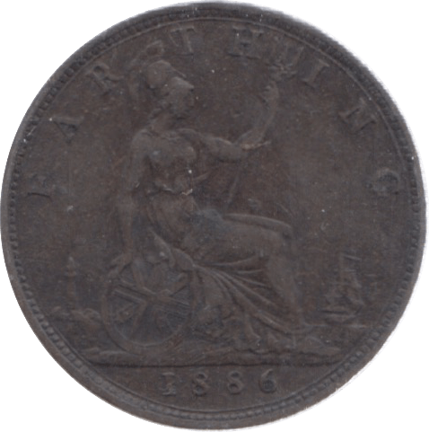 1886 FARTHING ( VF ) 18 - Farthing - Cambridgeshire Coins