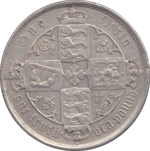 1886 FLORIN ( EF ) - Florin - Cambridgeshire Coins