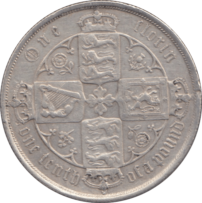 1886 FLORIN ( EF ) - Florin - Cambridgeshire Coins